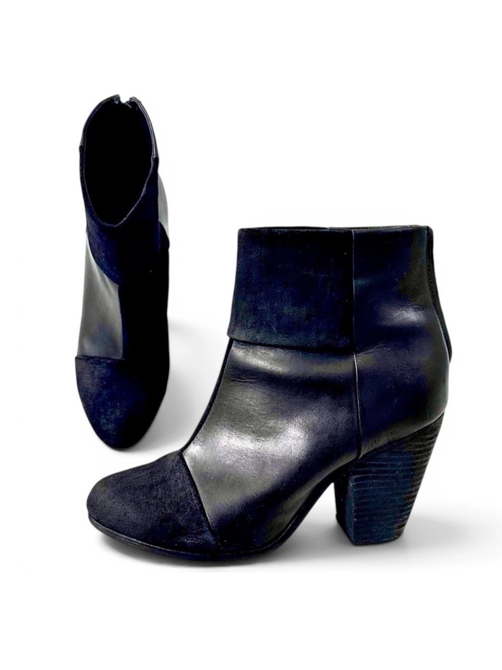 rag & bone Classic Newbury Oil Rubbed Suede & Leather Ankle Boot